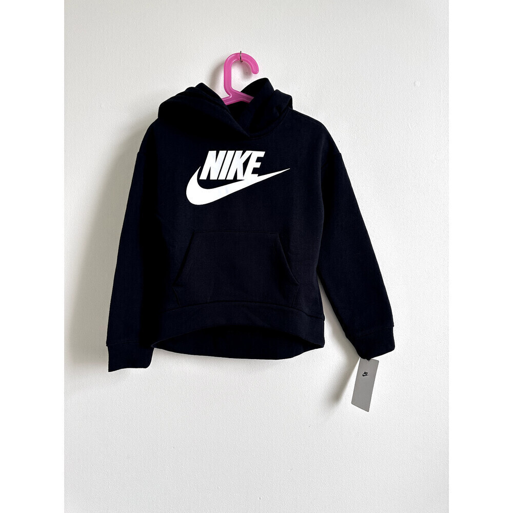 Nike Junior Pullover low Sweater Hoodie In Black Size L (6-7 YRS)